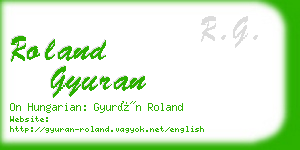 roland gyuran business card